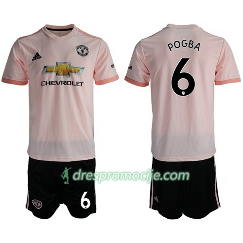 Manchester United Dres Pogba 6 Dječji Gostujući 2018/19 Kratkih Rukava Manchester United Dres Pogba 6 Dječji Gostujući 2018/19 Kratkih Rukava